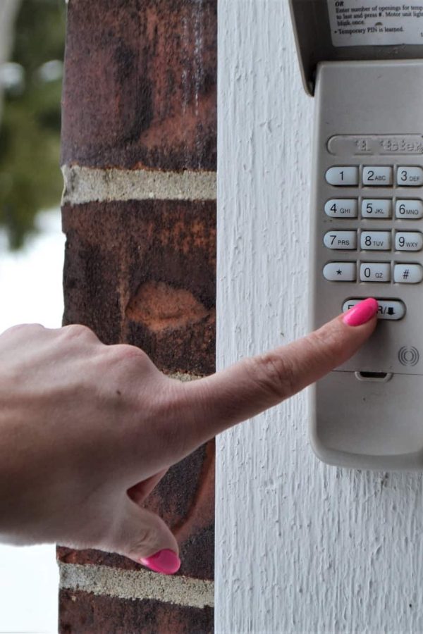 Garage door keypad for home security
